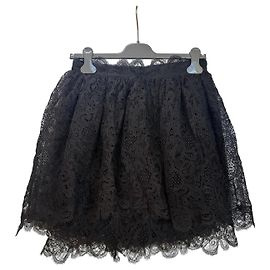 Ermanno Scervino Spitzenrock Schwarz Schwarz