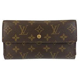 Louis Vuitton Monogram Portefeuille Tresor Marrone