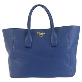 Sac cabas Prada Vittello Daino Bleu