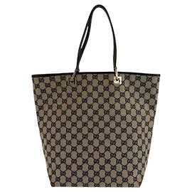 Gucci Tote Bag Schwarz Stoff Schwarz