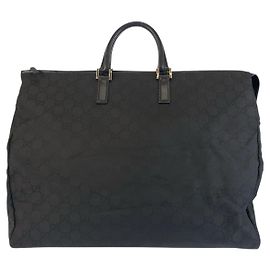 Gucci Boston Tasche aus Nylon Schwarz Schwarz