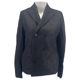 Blazer nero Rochas in poliestere taglia 46 Nero
