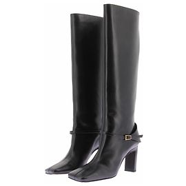 Wandler Schwarze Lederstiefel mit Schnalle "Isa" Schwarz