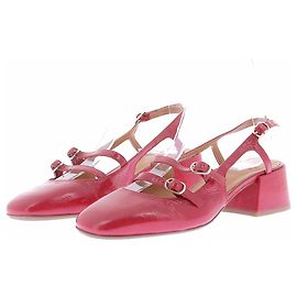 SéZane Babies Paula en cuir vernis rouge Red