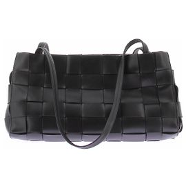 Autre Marque Bolsa de couro trançada preta ST AGNI Preto