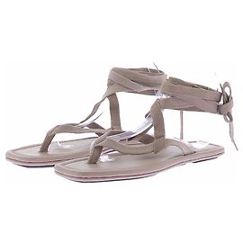 Autre Marque ST AGNI Sandalen aus Leder Taupe Beige