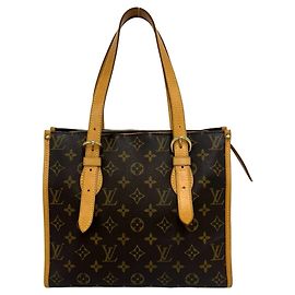 Saco Tote Semi-Ombro Popincourt O Monogram em Couro Louis Vuitton Marrom