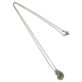 Autre Marque Tiffany Twist Knot Necklace Silvery Golden