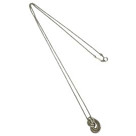 Autre Marque Tiffany Twist Knot Necklace Silvery Golden