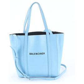 Balenciaga Everyday Tote Bag XXS Leder Hellblau