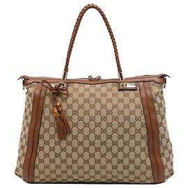 Sac cabas convertible Bella Gucci en toile GG beige Beige