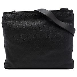 Borsa a tracolla Gucci Guccissima nera Nero