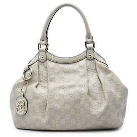 Borsa Tote Gucci Beige Medium Guccissima Sukey Beige