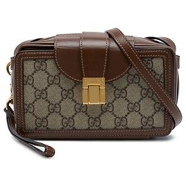 Bolsa Tiracolo Gucci Mini GG Supreme com fecho, Bege Bege