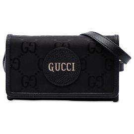 Borsa a tracolla Gucci Black GG Nylon Off The Grid Nero