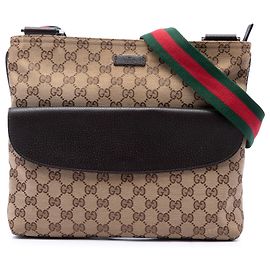 Gucci Beige GG Canvas Web Crossbody Beige