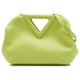 Bottega Veneta Bolsa The Point Triangle pequena em couro amarelo Outro Amarelo