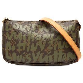 Louis Vuitton Brown Stephen Sprouse Monogram Graffiti Pochette Accessoires Braun