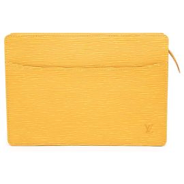 Louis Vuitton Yellow Epi Pochette Homme Jaune