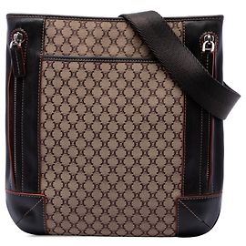 Céline Celine Beige Macadam Canvas Messenger Bag Beige