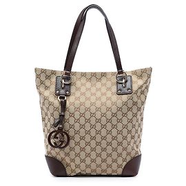 Gucci Beige GG Canvas GG Charm Tote Beige