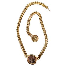 Louis Vuitton Pulseira de Corrente Monogram Dourado