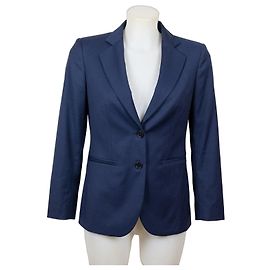 Loro Piana Blue Wool Single-Breasted Blazer Blue