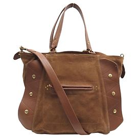 BOLSA DE MÃO JEROME DREYFUSS ROGER 3664884118984 EM COURO E CAMURÇA MARROM BAG Marrom