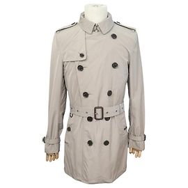 BURBERRY WASSERDICHTER MANTEL TRENCH MITTLANG BRIT 3801148 M 38 BEIGE COAT Beige