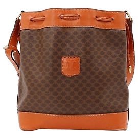 Céline Celine Monogram Bucket Bag Braun