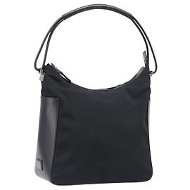 GUCCI Shoulder Bag Canvas Black Silver 001 3766 Auth 202299A Black Silvery