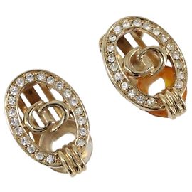 Christian Dior Earring metal Gold Tone Auth SW2805V Other