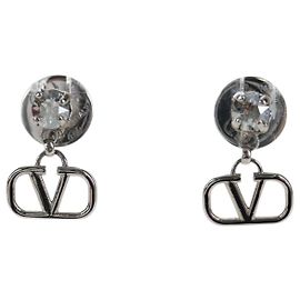 VALENTINO Ohrringe Metal Silver Auth BA15474V Silber