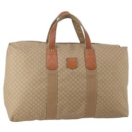 Céline Sac Boston CELINE Macadam PVC Cuir Beige Doré Auth 202118 Beige Autre