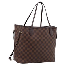 Borsa Tote LOUIS VUITTON Damier Ebene Neverfull MM N51105 LV Auth 203272SAV Damier ebene
