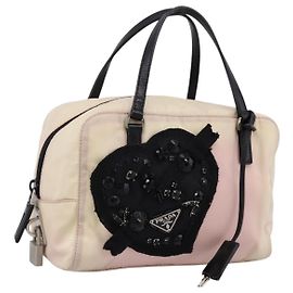 PRADA Handtasche Nylon Rosa Schwarz Auth 201438 Schwarz Pink