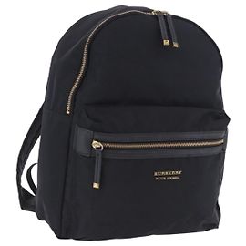 Zaino BURBERRY Nylon Black Gold Tone Auth ti4024 Nero Altro