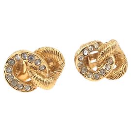 Orecchini Christian Dior Metal Gold Tone Auth ti4010 Altro