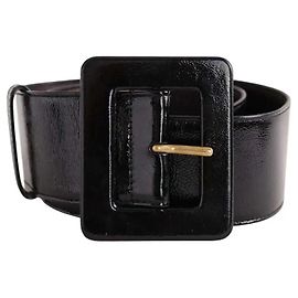Cinto Yves Saint Laurent de couro preto Preto