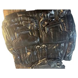 Bolso Sergio Rossi de piel negra brillante Negro