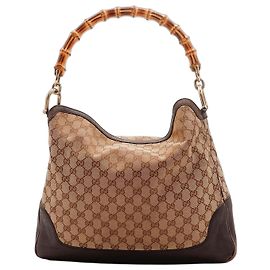 Borsa Hobo Gucci Bamboo Marrone