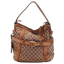 Gucci Hobo-Bag aus Monogramm-Canvas Braun Monogramm