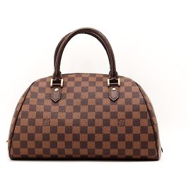 Louis Vuitton Speedy 30 Damier Ebene Canvas Handbag Brown Damier ebene