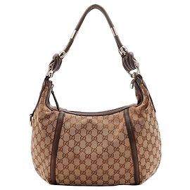 Bolsa Hobo Gucci em tela monogramada Marrom Monograma