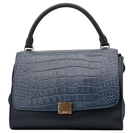 Céline Borsa Trio Celine in pelle e camoscio blu Blu