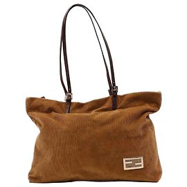Bolso Tote Fendi Zucca de pana Castaño