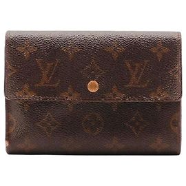 Cartera tri-fold Louis Vuitton Monogram Canvas Castaño