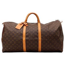 Sac de voyage Louis Vuitton Keepall 55 Monogram Canvas Marron Monogramme