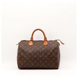 Louis Vuitton Speedy 30 Monogram Canvas Handbag Brown Monogram