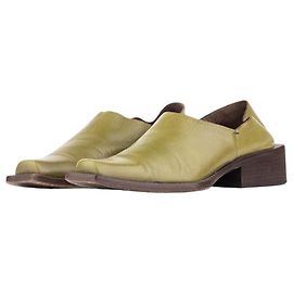Miu Miu 2000s Square Toe Western Loafer Mules Green